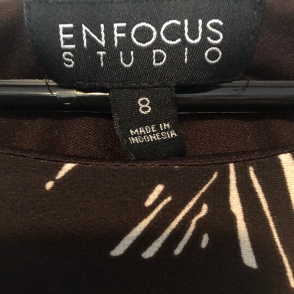 EnFocus Studio women's brown cream Dress size 8 Medium - Picture 4 of 5